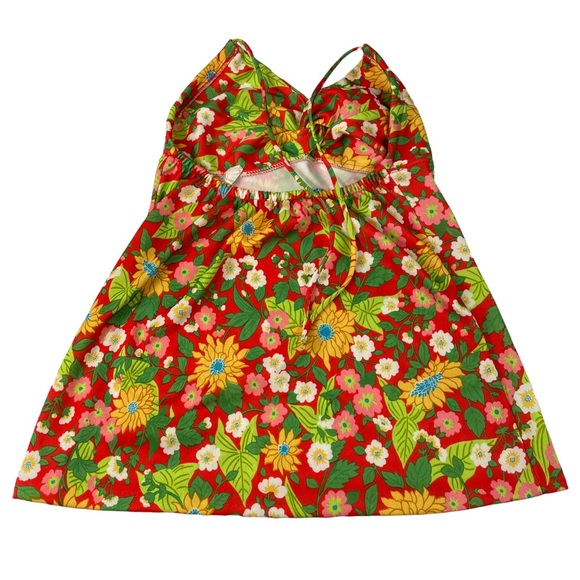 Vintage Boho 1970s Floral 2-Piece Beachwear Tankini Swimsuit Size 14 Flower Rare - Picture 6 of 14